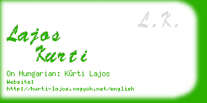 lajos kurti business card