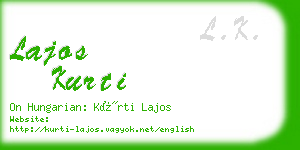 lajos kurti business card